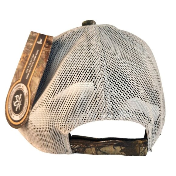 RMEF Team Elk Camo Mesh Cap Realtree Xtra Green Adjustable Outdoor Hunting Hat - Picture 5 of 9